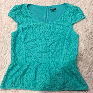 Ann Taylor lace peplum top
